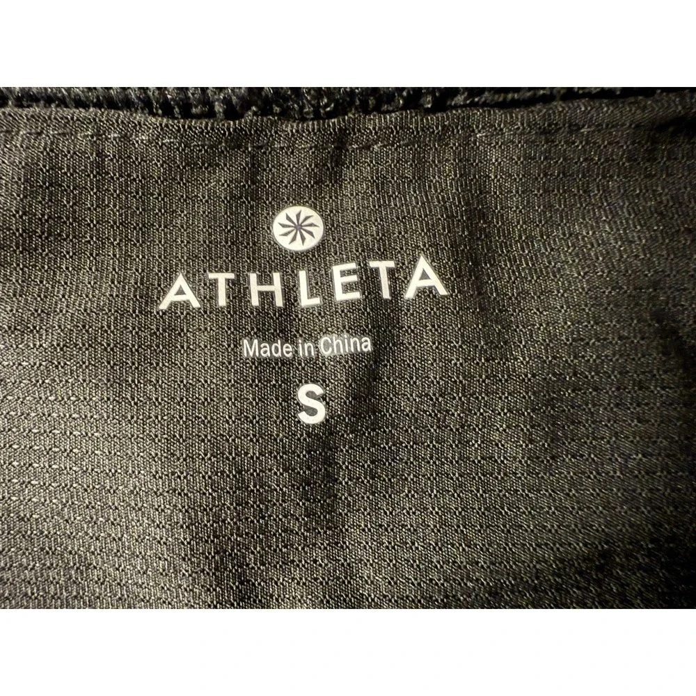 Athleta Runabout Yoga Athletic Stretch Pants Black Womens S Small Waist Pocket - Picture 8 of 9